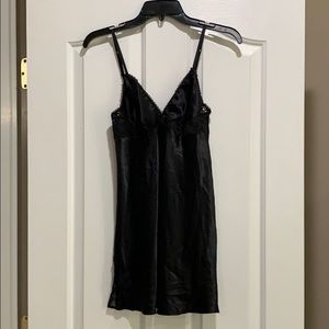 Victoria’s Secret sexy black lace/satin feel slip